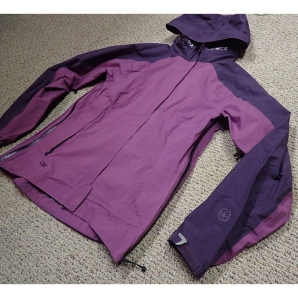 Outdoor Research Rain Jacket Womens Small Purple Excellent Pertex Shield Shell - Picture 2 of 12
